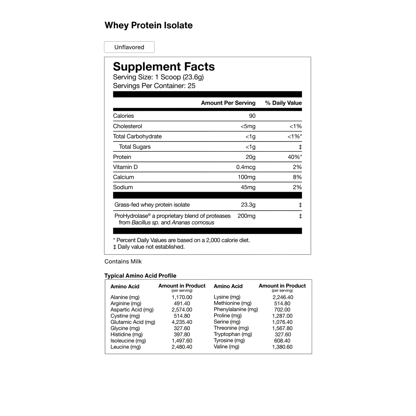 Whey Protein Isolate